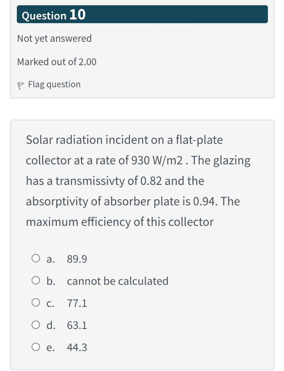 Solved Question 10 Not yet answered Marked out of 2.00 P | Chegg.com