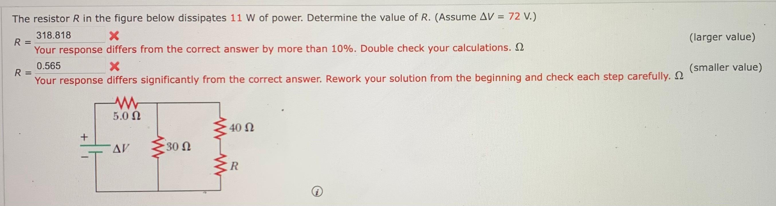 Solved (larger value) = The resistor R in the figure below | Chegg.com