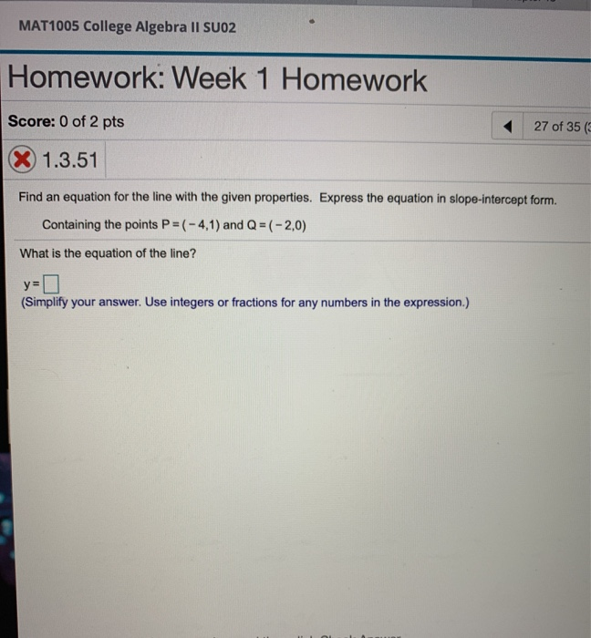 college algebra homework 2 1