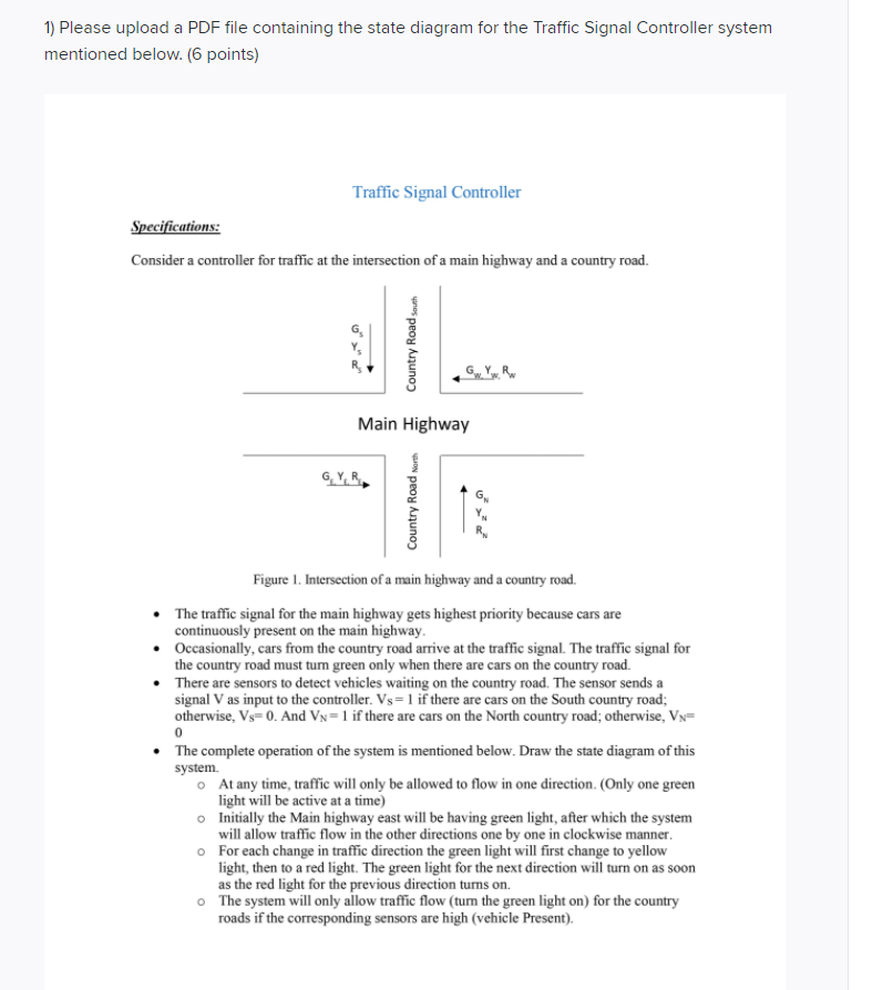 Solved 1) Please upload a PDF file containing the state | Chegg.com