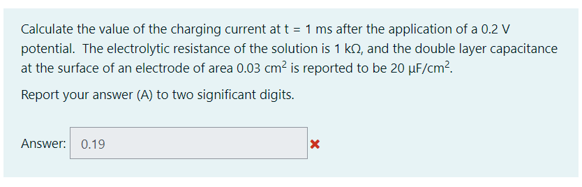 Solved Calculate the value of the charging current at t=1 ms | Chegg.com
