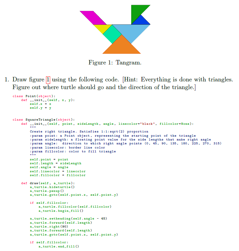 Solved class Point(object) def __init__(self, x, y)