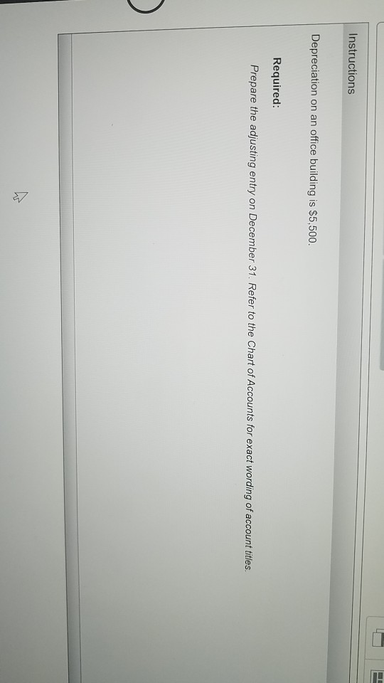 Solved Instructions Depreciation on an office building is