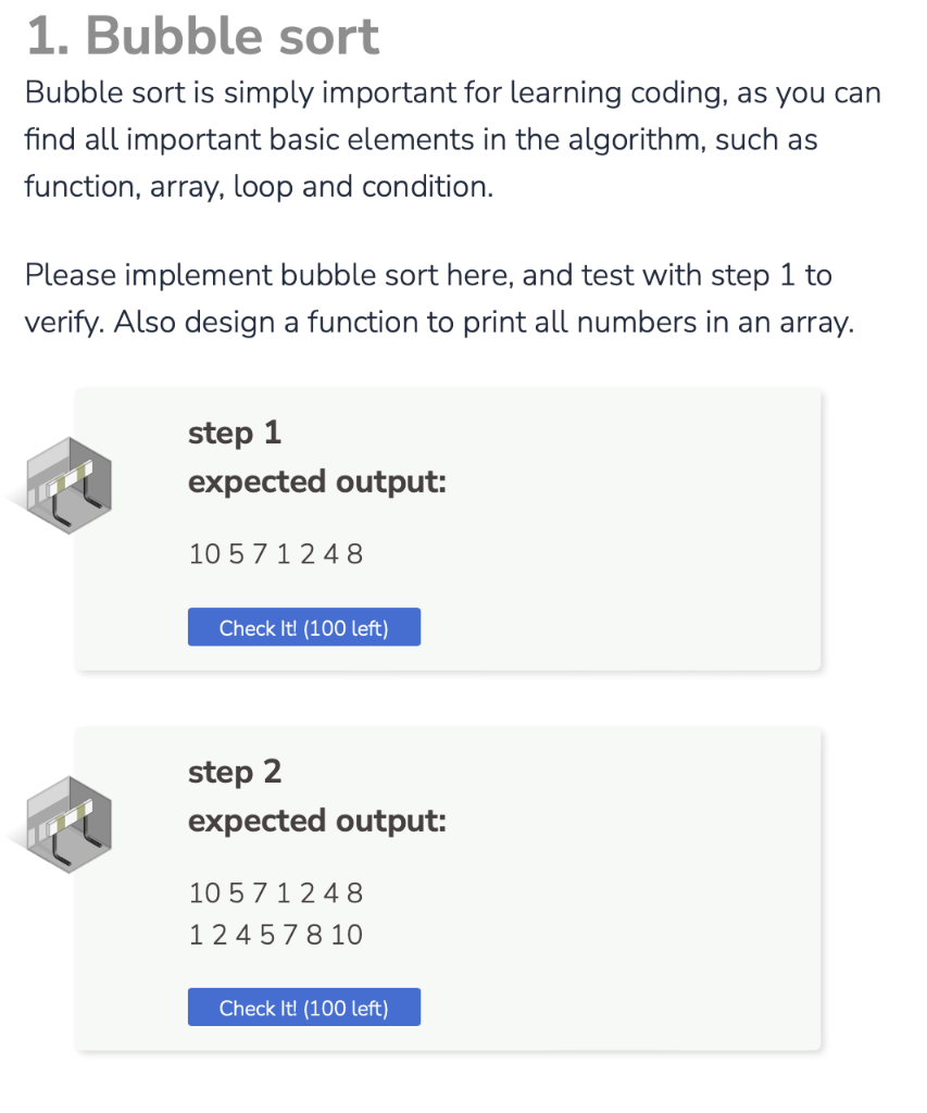 Solved 1. Bubble sort Bubble sort is simply important for | Chegg.com