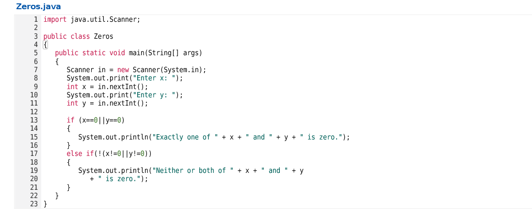 Solved How do you test whether exactly one of two integers | Chegg.com