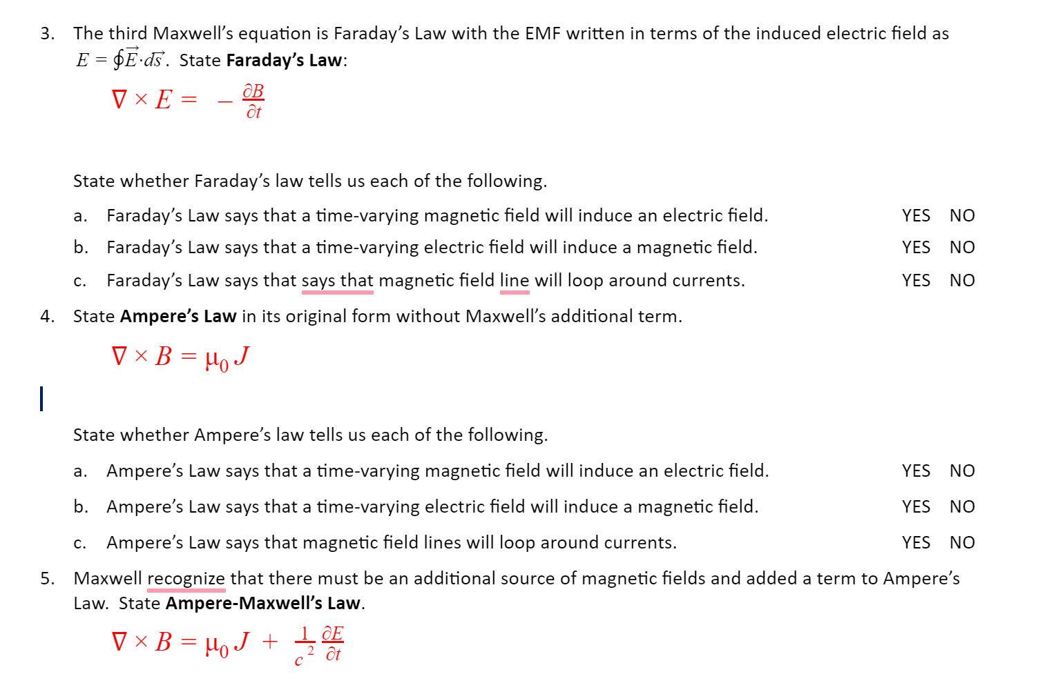 Solved 3. The third Maxwell's equation is Faraday's Law with | Chegg.com