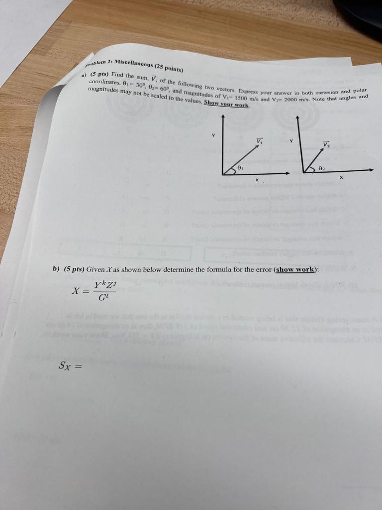 Solved Problem 2: Miscellaneous (25 Points) 2) (5 Pts) Find | Chegg.com