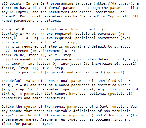 (15 points) In the Dart programming language | Chegg.com