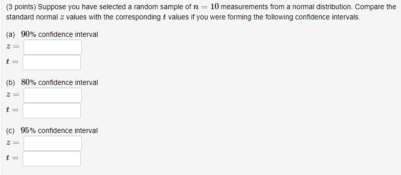 Solved (3 Points) Suppose You Have Selected A Random Sample | Chegg.com