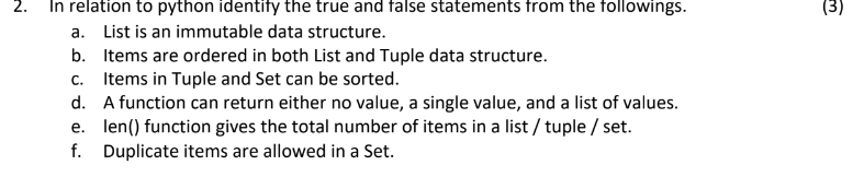 Python programming For each answer , explain in | Chegg.com