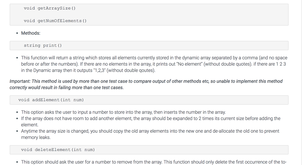 Solved 2- Problem You have to write a class "DynamicArray" | Chegg.com