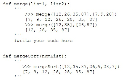 Solved This Problem Will Implement The Merge Sort Algorithm | Chegg.com