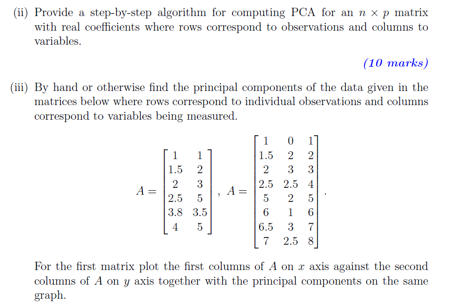 Solved (ii) Provide a step-by-step algorithm for computing | Chegg.com