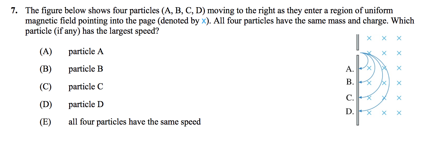 Solved 7. The Figure Below Shows Four Particles (A, B, C, D) | Chegg.com