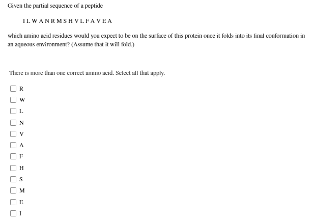 Solved Given the partial sequence of a peptide IL | Chegg.com