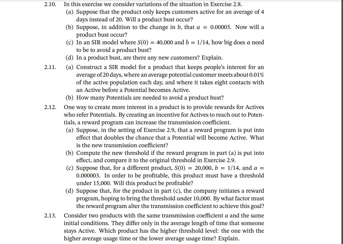 Solved 2.10. ﻿In this exercise we consider variations of the | Chegg.com