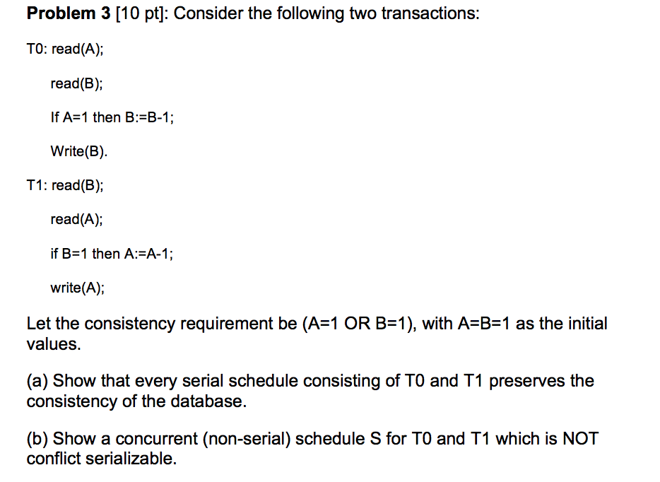 Solved Problem 3 [10 Pt]: Consider The Following Two | Chegg.com