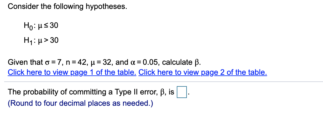 Solved Consider The Following Hypotheses Ho Us 30 H J Chegg Com