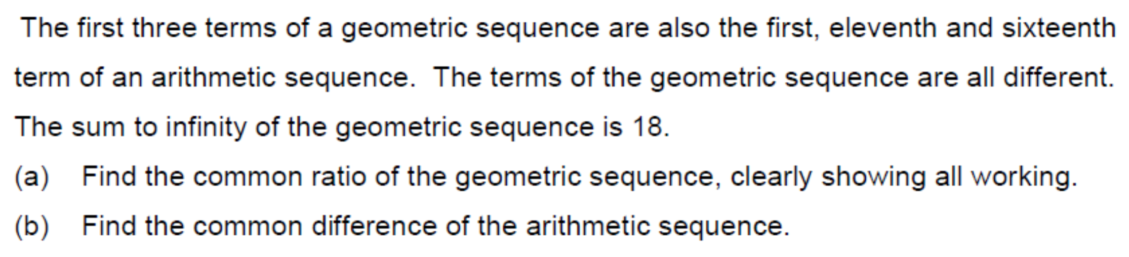 Solved The first three terms of a geometric sequence are | Chegg.com