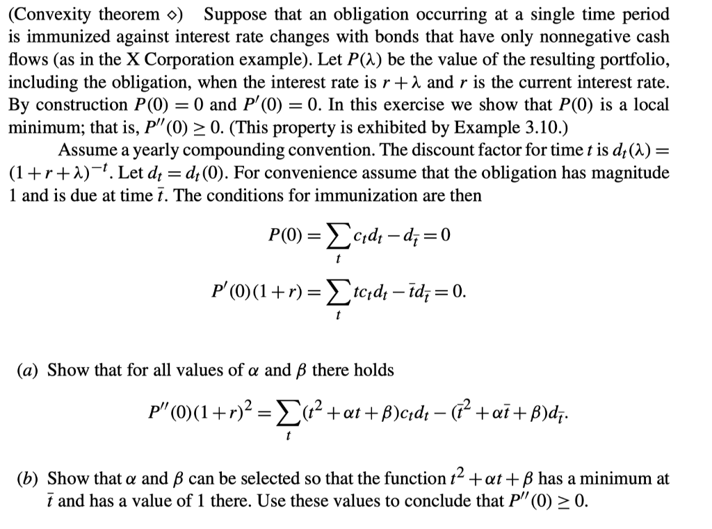 Convexity Theorem Suppose That An Obligation Oc Chegg Com