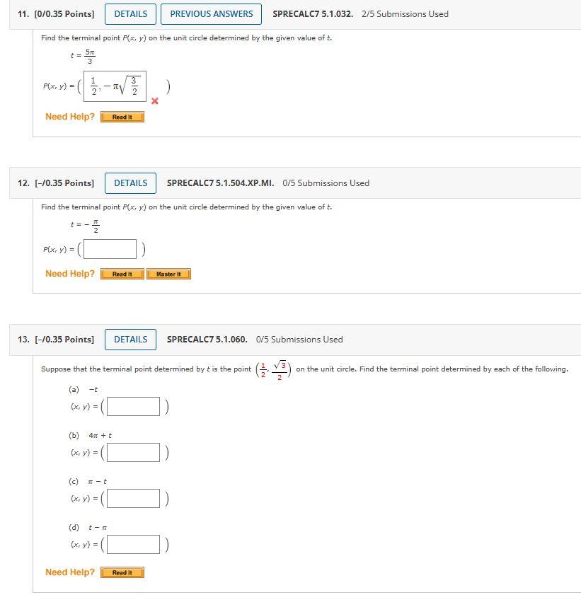 Find The Terminal Point Calculator