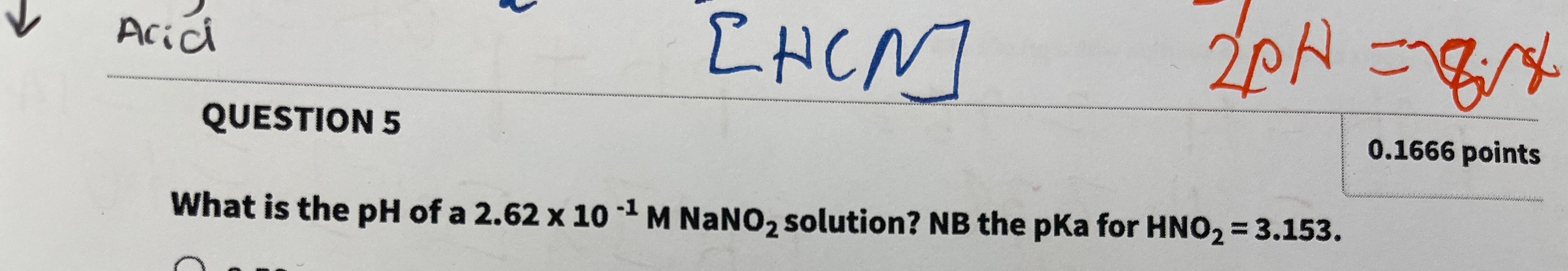 Solved Acici [HCM 204 = 8 QUESTION 5 0.1666 points What is | Chegg.com