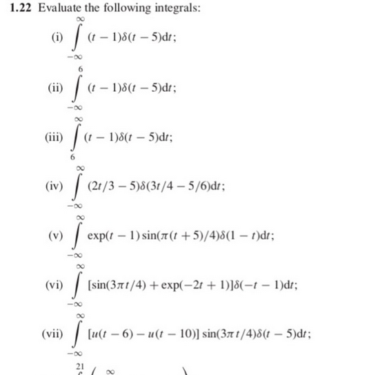 Solved 1.22 Evaluate the following integrals: 6 (ii) | Chegg.com