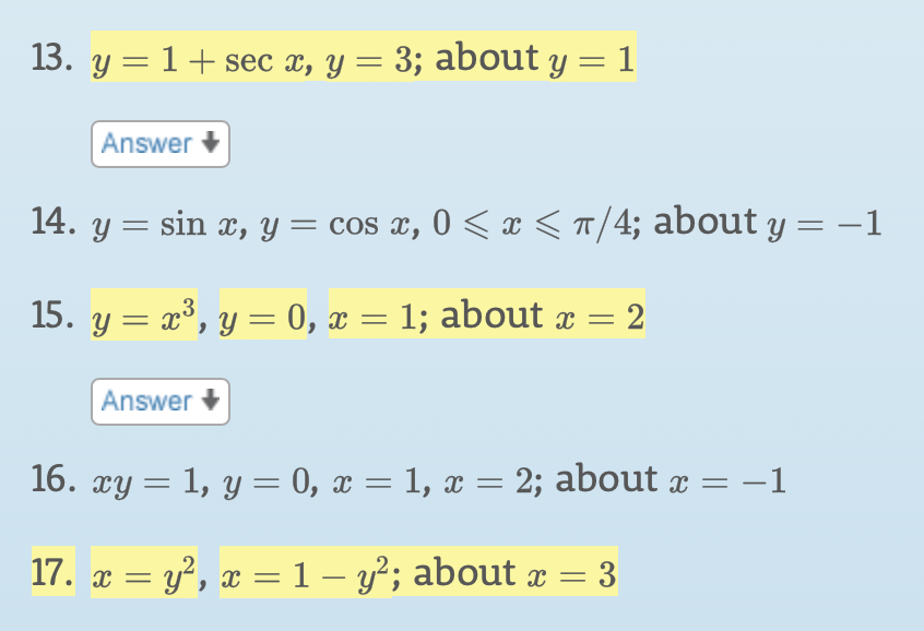 Solved Find The Volume Of The Solid Obtained By Rotating Chegg Com