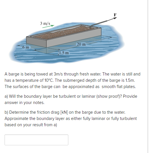 Solved 3 M/s 11.5 M A Barge Is Being Towed At 3m/s Through | Chegg.com