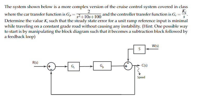 Solved Ki S The system shown below is a more complex version | Chegg.com