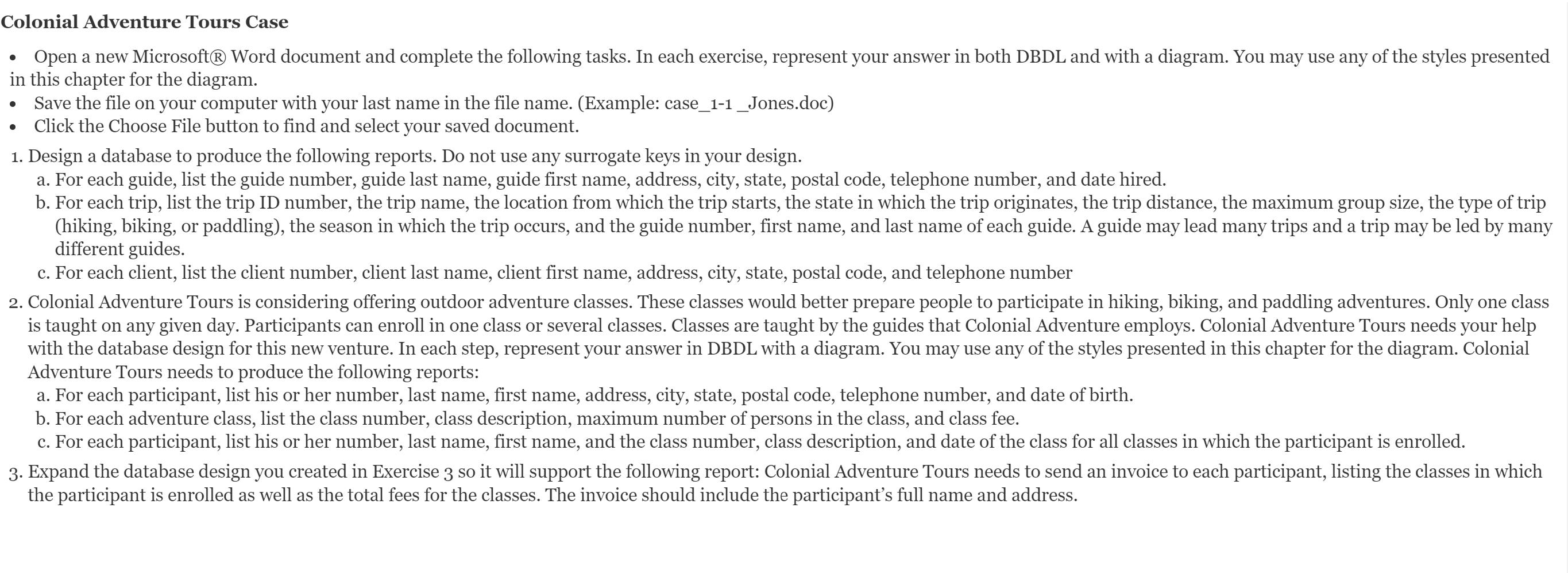 Solved Open a new Microsoft® Word document and complete the | Chegg.com