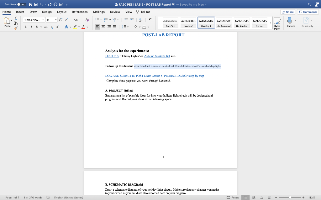 Autosave A5 Fa Pee I Lab 5 Post Lab Report V Chegg Com