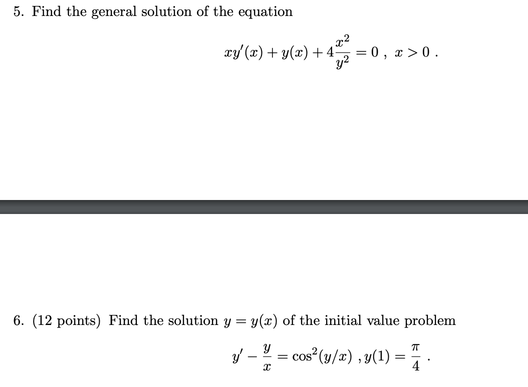 Solved 5 Find The General Solution Of The Equation Chegg Solved 5 Find The General Solution Of The Equation Chegg