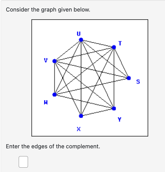 Solved Consider the graph given below. Enter the edges of | Chegg.com
