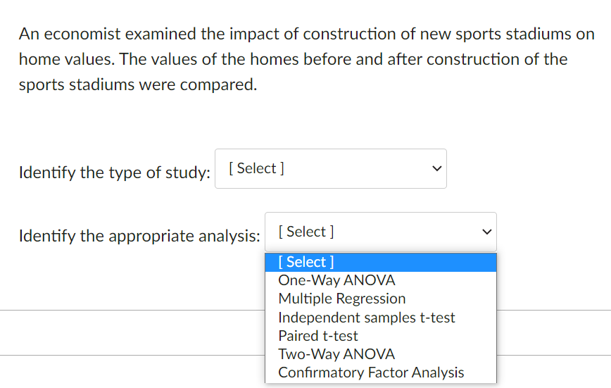 designed experiment statistics example