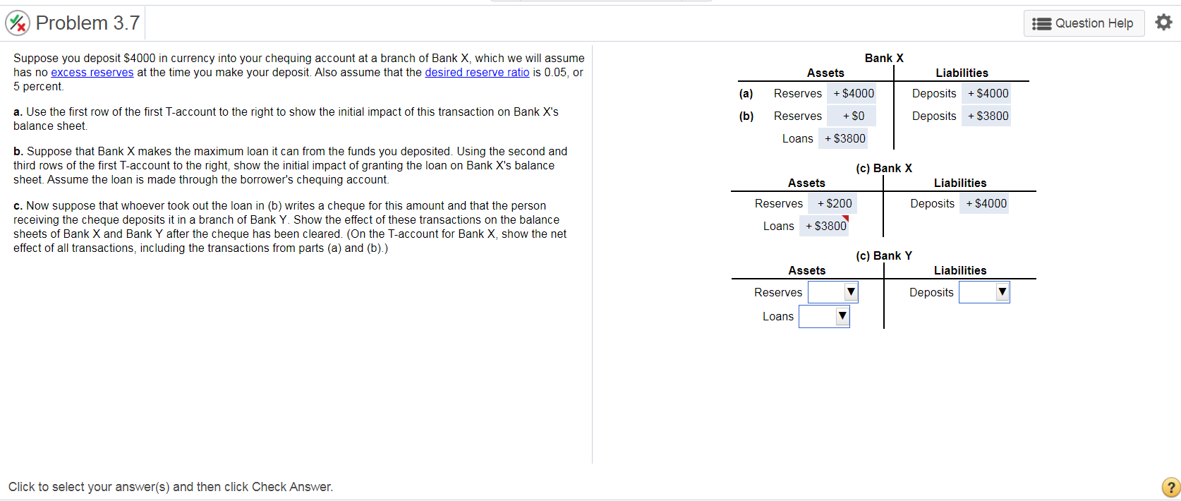 Solved Problem 3.7 Question Help Suppose you