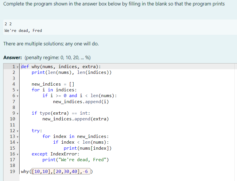 Solved Complete the program shown in the answer box below by | Chegg.com