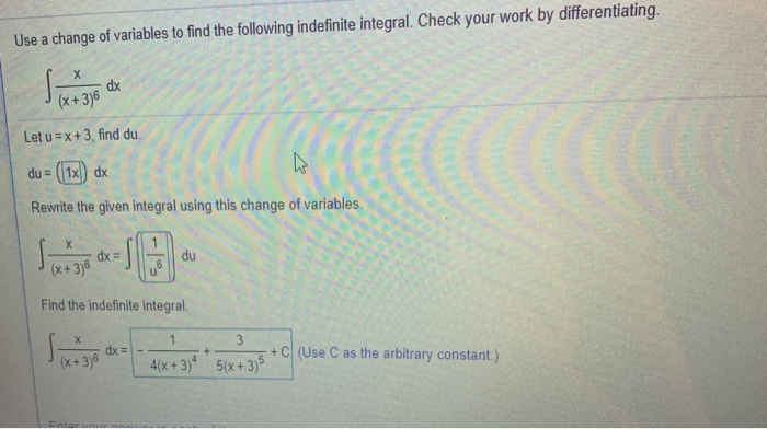 Solved Use A Change Of Variables To Find The Following | Chegg.com