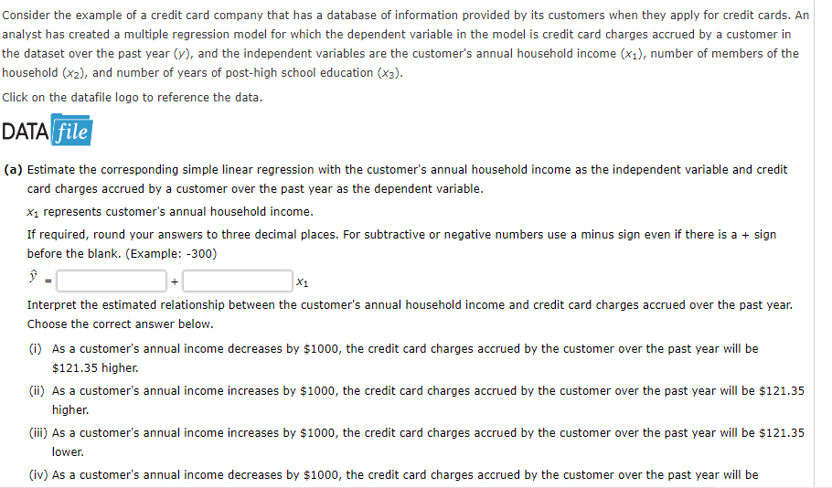 Solved Consider the example of a credit card company that | Chegg.com