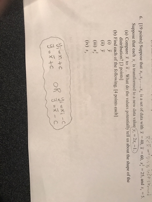 Solved Suppose that x_1, x_2,..., x_n is a set of data with | Chegg.com