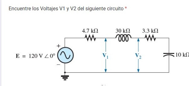 Solved Encuentre los Voltajes V1 ﻿y V2 ﻿del siguiente | Chegg.com