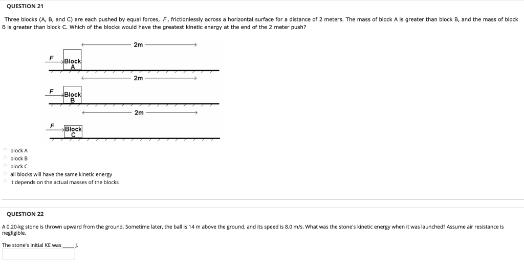 Solved QUESTION 21 block A is greater than block B, and the | Chegg.com