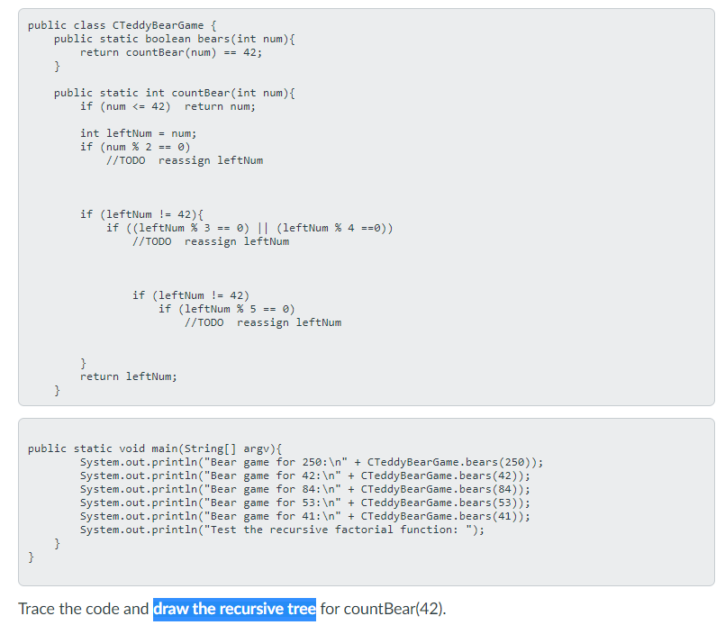 Solved A Teddy Bear Picnic This question involves a game | Chegg.com