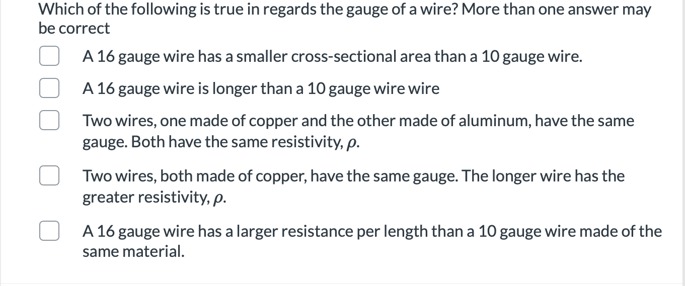 Solved Which of the following is true in regards the gauge | Chegg.com