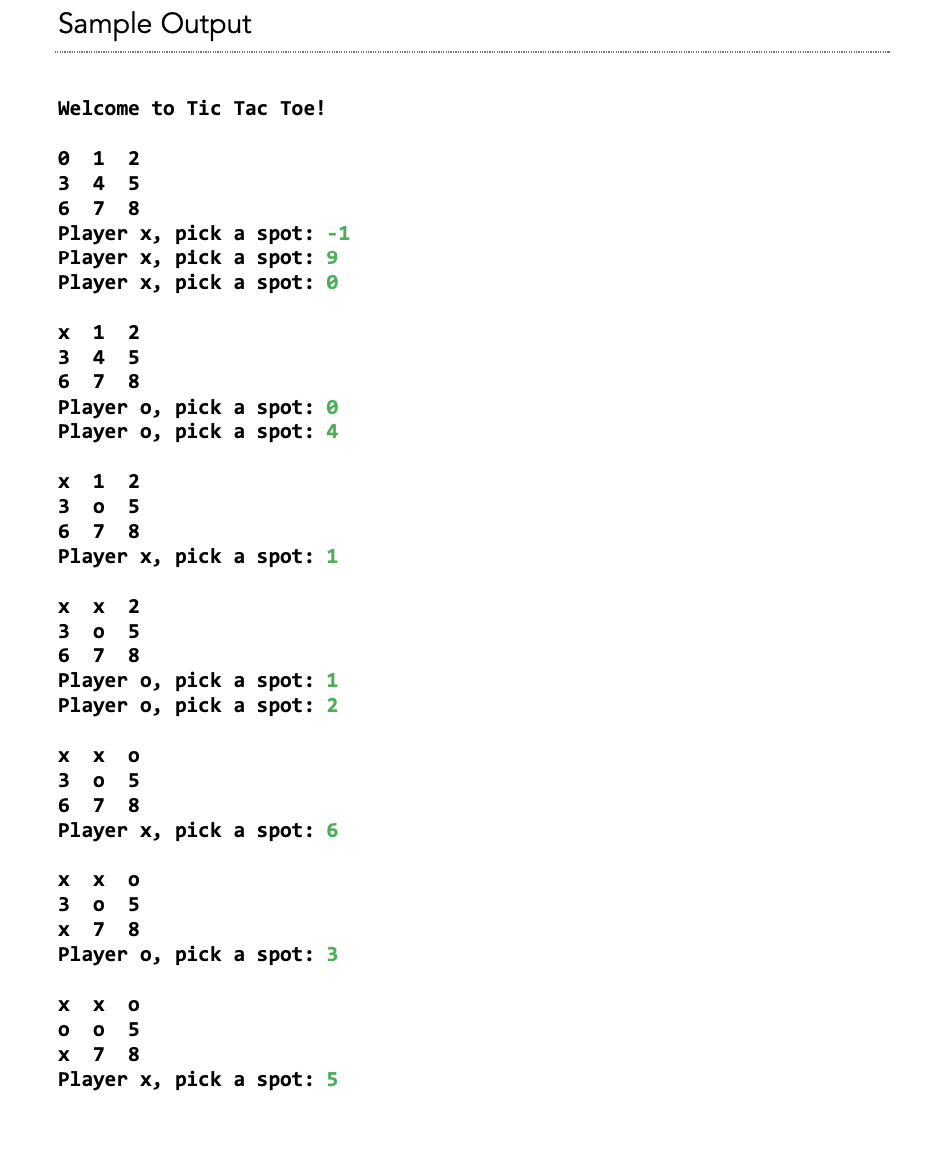 Solved PYTHON Question..Tic-Tac-toe.. My codes as below, but