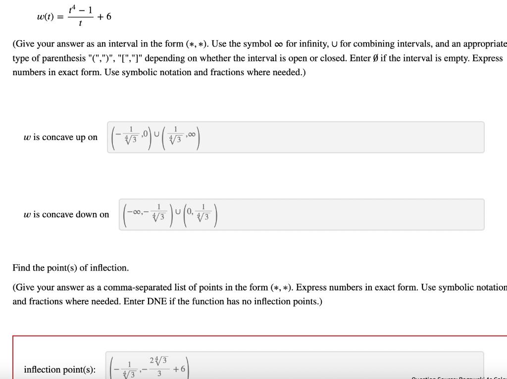 Solved Wttt4−16 Give Your Answer As An Interval In The