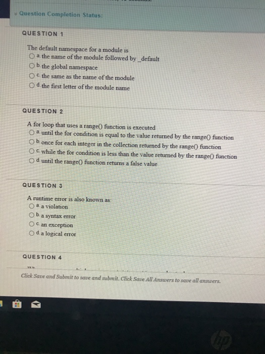 Solved Question Completion Status: QUESTION 1 The default | Chegg.com