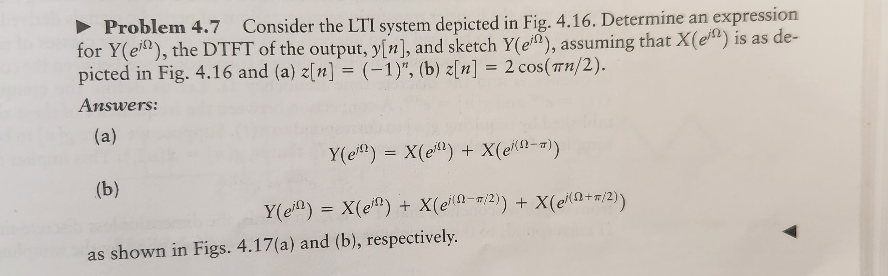 Solved (b) Figure 4.16 Problem 4.7 (a) System. (b) Input | Chegg.com