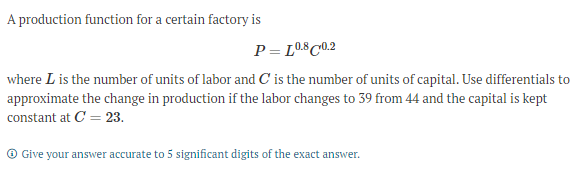 Solved A production function for a certain factory is | Chegg.com