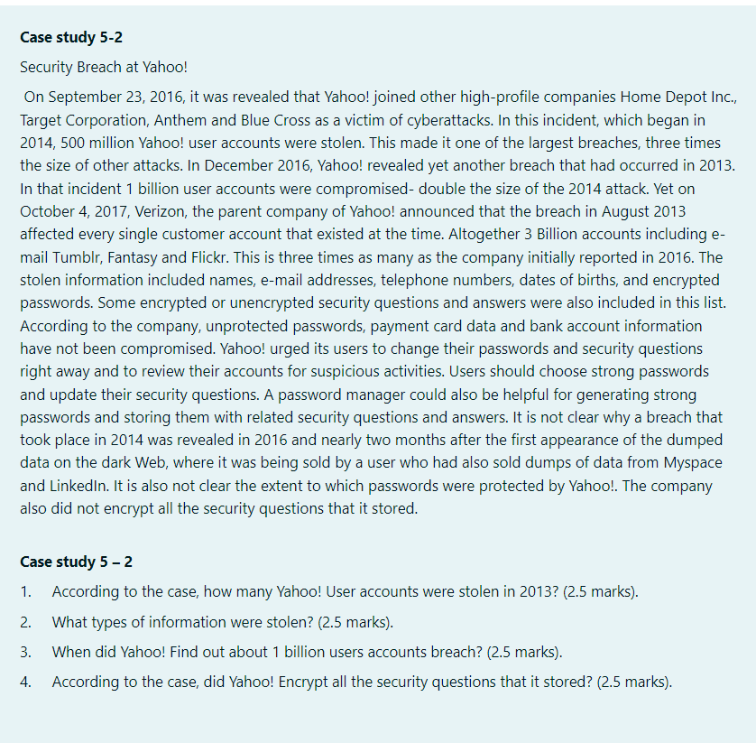 case study on yahoo data breach